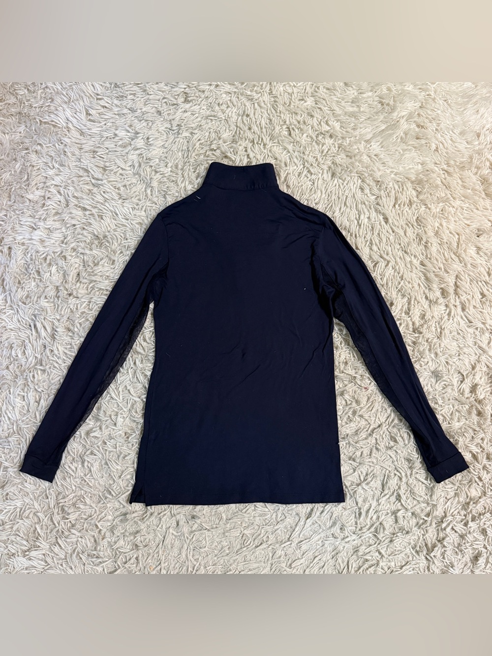 Women’s XXS Navy Tailored Sportsman Long Sleeve Horseback Riding Sunshirt - Picture 3 of 4